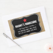 ホリデーホームビールまたはムーンシャインギフトラベル 長方形シール (封筒)