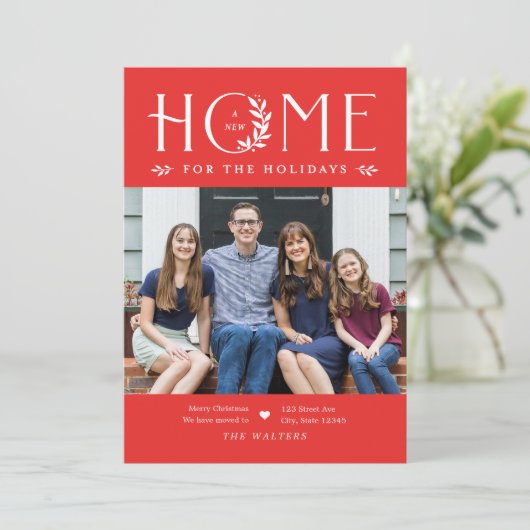 ホリデーホームムービングアナウンスメントクリスマスカード シーズンカード (スタンド正面)