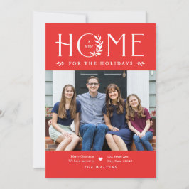 ホリデーホームムービングアナウンスメントクリスマスカード シーズンカード