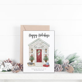 ホリデーホームメリークリスマスカスタム住所 シーズンポストカード