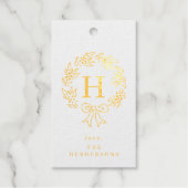 ホリデーボウリースファミリーモノグラム ギフトタグ (正面)