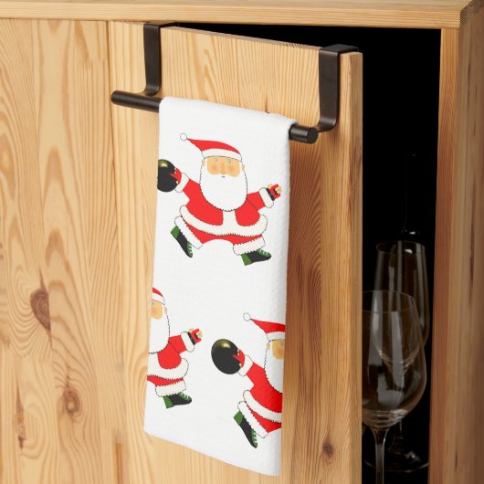 ホリデーボウルボーリングギフト キッチンタオル (三つ折り)