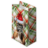 ホリデーボクサーとフェスティバルホリデープレイドクリスマス スモールペーパーバッグ (正面アングル)