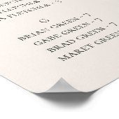 ホリデーボタニカルアイボリーアルファベット座席表 ポスター (角)