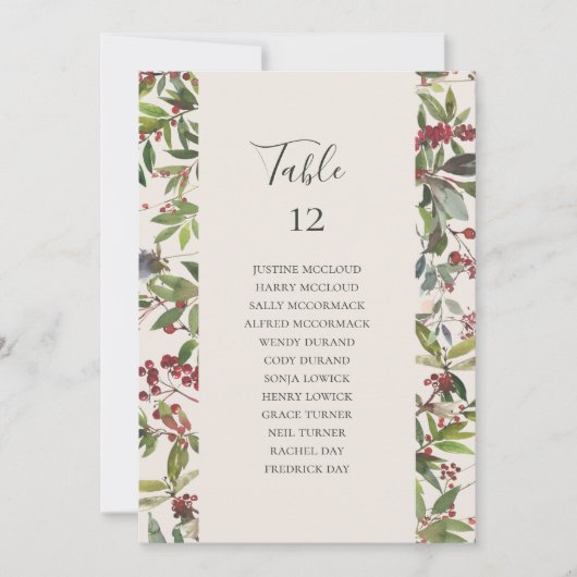 ホリデーボタニカルアイボリーテーブル番号座席表 (正面)