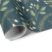 ホリデーボタニカルクリスマス ラッピングペーパー (ロールコーナー)
