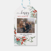 ホリデーボタニカルグリーナリーホリーウォーター色 ギフトタグ (正面)