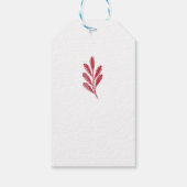 ホリデーボタニカルグリーンリーパーソナライズされたビジネス ギフトタグ (裏面)