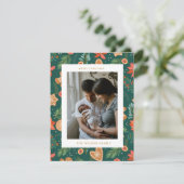 ホリデーボタニカルジンジャーブレッドかわいいクリスマフォト シーズンカード (スタンド正面)