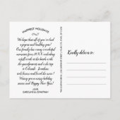 ホリデーボタニカルファミリーフォトブラエレガントック ポストカード (裏面)