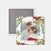 ホリデーボタニカルフォトとネームマグネット マグネット (正面/裏面)