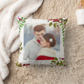 ホリデーボタニカルフォトと名前の枕 クッション (ブランケット)