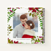 ホリデーボタニカルフォトと名前ノート ノートブック (裏面)