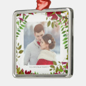 ホリデーボタニカルフォトアンドネームオーナメント メタルオーナメント (左)