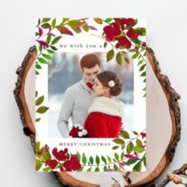 ホリデーボタニカルフォトクリスマスホリデーカード シーズンカード