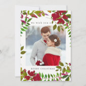 ホリデーボタニカルフォトクリスマスホリデーカード シーズンカード (正面)