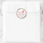 ホリデーボタニカルホリーベリーカップケーキシェフベーカリー ラウンドシール (バッグ)