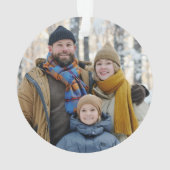 ホリデーボタニカルリースファミリークリスマスフォト オーナメント (裏面)