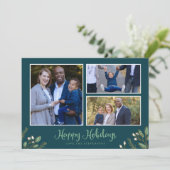 ホリデーボタニカル数々のフォトクリスマスカード シーズンカード (スタンド正面)