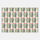 ホリデーボタニカル&クリスマスツリー ラッピングペーパーシート (正面3)