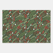 ホリデーボタニカル&クリスマスツリー ラッピングペーパーシート (正面)