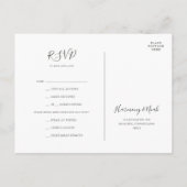 ホリデーボタニカル |シャンパンメニュー選択RSVP ポストカード (裏面)