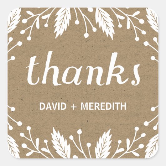 ホリデーボタニカル スクエアシール (正面)