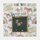 ホリデーボホフォトテーマ ガラスオーナメント (正面)