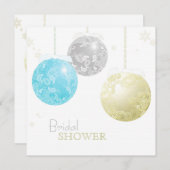 ホリデーボーきらめくルズブライダルシャワー 招待状 (正面/裏面)