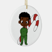 ホリデーボーイチョコレート セラミックオーナメント (右)