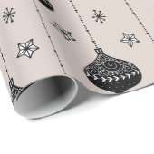 ホリデーボーブルスモダンクリスコンテンポラリーマス ラッピングペーパー (ロールコーナー)