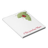 ホリデーボ素朴タニカルクリスマスカスタム ノートパッド (アングル)