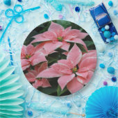 ホリデーポインセチア紙プレート ペーパープレート (パーティー)