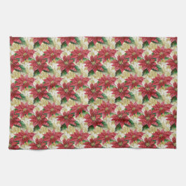 ホリデーポインセチア キッチンタオル
