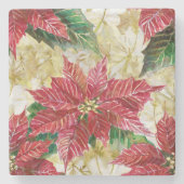 ホリデーポインセチア ストーンコースター (正面)