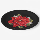 ホリデーポインセチア ペーパープレート (アングル)