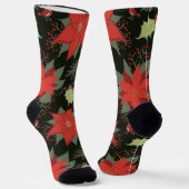 ホリデーポインセティアスアンドホリーフェスティバル ソックス (傾斜あり)