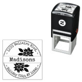 ホリデーポインセティアスタイプライターフォント差出人住所 セルフインキングスタンプ (インサイチュ)