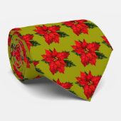 ホリデーポインセティアティ ネクタイ (ロール)