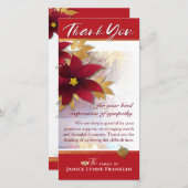 ホリデーポイントセッティア悔やみや弔慰サンキューカード サンキューカード (正面/裏面)