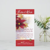 ホリデーポイントセッティア悔やみや弔慰サンキューカード サンキューカード (スタンド正面)