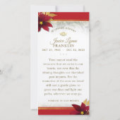 ホリデーポイントセッティア悔やみや弔慰サンキューカード サンキューカード (裏面)