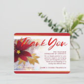 ホリデーポイントセットティアレッド悔やみや弔慰サンキューカード 招待状 (スタンド正面)