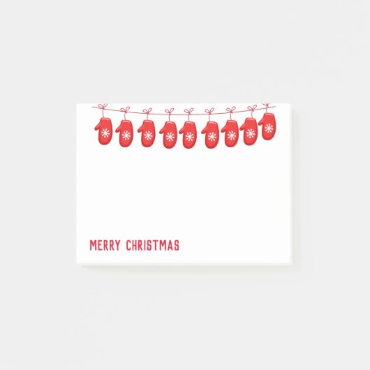 ホリデーポストイットノート – ミッテンス ポストイット (正面)