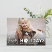 ホリデーポーズ編集可能カラーペットホリデーカード シーズンカード (スタンド正面)