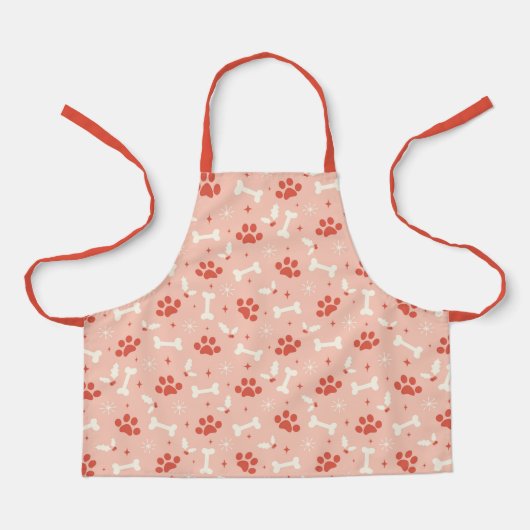 ホリデーポーズ&ボーンズのクリスマスパターン エプロン (正面)