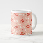 ホリデーポーズ&ボーンズのクリスマスパターン ジャンボコーヒーマグカップ (正面右)