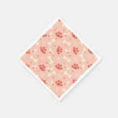 ホリデーポーズ&ボーンズのクリスマスパターン スタンダードカクテルナプキン (角)