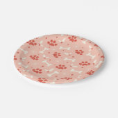 ホリデーポーズ&ボーンズのクリスマスパターン ペーパープレート (アングル)