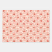 ホリデーポーズ&ボーンズのクリスマスパターン ラッピングペーパーシート (正面)